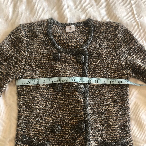 Cabi Ritz Tweed Double Breasted Snap Front Cardigan Sweater - Picture 6 of 9